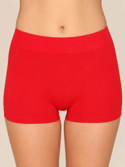 Women Mid-Thigh Soft Fitted Boyshort Shorts with Waistband for Everyday Use