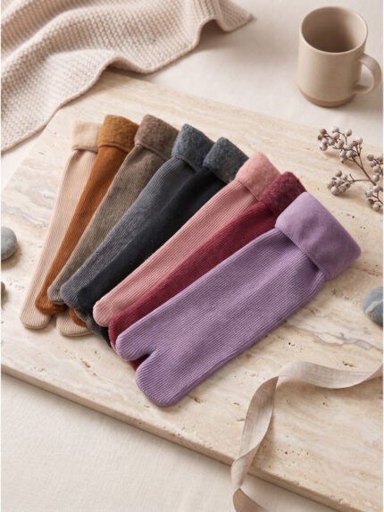 Pack of 4 Thermal Wool Fur Socks for Men & Women Thick Plush Winter Socks Socks